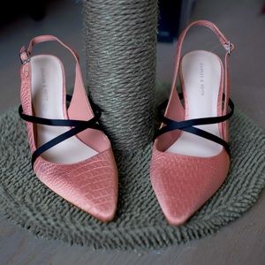 NEAR NEW Pink Satin Heels Elegant & Cute